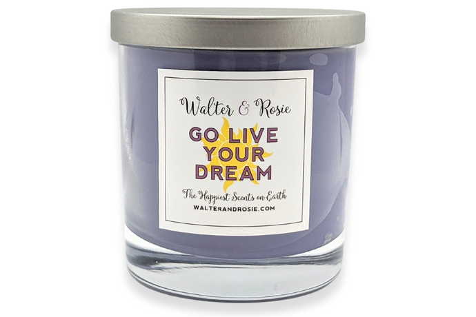 Disney candles, walter and rosie, Go live your dream candle